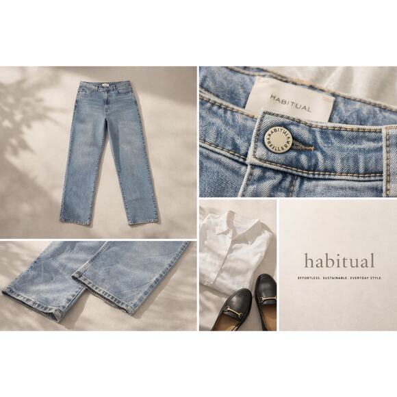Habitual Womens Straight Leg Jeans Size 8 / 29 Blue High Rise Stretch Denim NWT - Picture 10 of 16